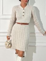 Rochie Scurta Tricotata Ancia Alba