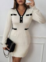Rochie Scurta Arabelle Crem