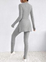 Compleu cu Pantalon Cathaline Gri - imagine 2