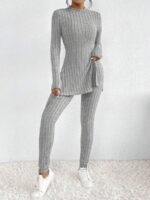 Compleu cu Pantalon Cathaline Gri - imagine 3