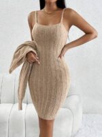 Compleu cu Rochie Devina Bej - imagine 3