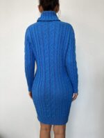 Rochie Scurta Tricotata Elima Albastra - imagine 2