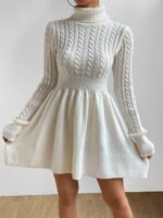 Rochie Scurta Tricotata Graziela Alba
