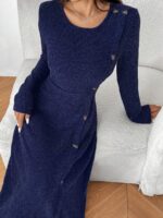 Rochie Lunga Nagona Bleumarin - imagine 4