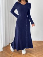 Rochie Lunga Nagona Bleumarin - imagine 3