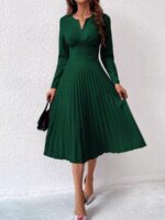 Rochie Midi Rozila Verde - imagine 3