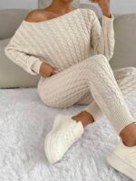 Compleu Dama Tricotat Aveiro Crem - imagine 3