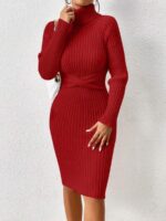 Rochie Midi Tricotata Cellya Rosie