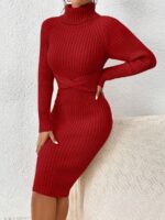 Rochie Midi Tricotata Cellya Rosie - imagine 3