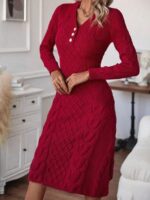 Rochie Scurta Tricotata Joselin Grena - imagine 3