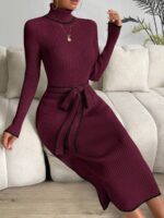 Rochie Midi Tricotata Madison Grena - imagine 3