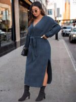 Rochie Midi Maila Bleumarin -Marimi Mari - imagine 3