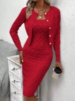 Compleu cu Rochie Rally Rosu