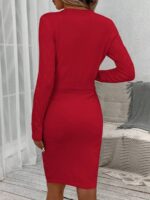 Compleu cu Rochie Rally Rosu - imagine 2