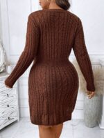 Rochie Scurta Tricotata Skylar Maro - imagine 4