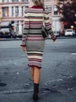 Rochie Midi Tricotata Albertina Multicolora - imagine 2