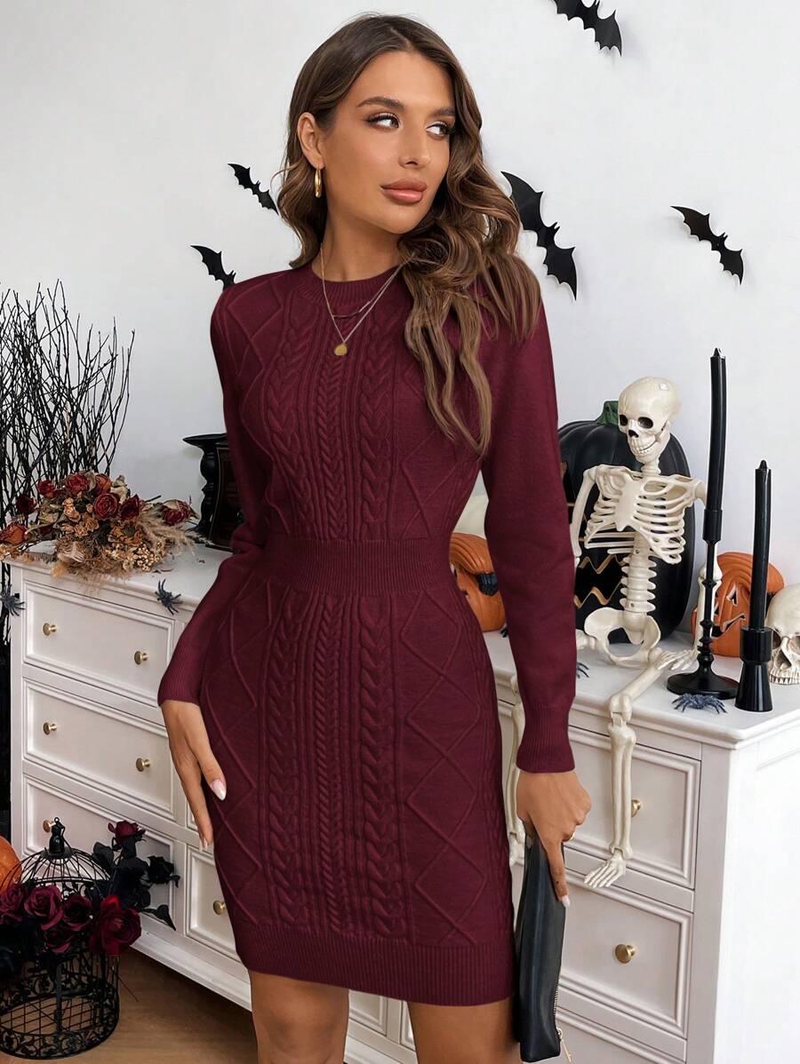 Augustina 2 Rochie Scurta Tricotata Augustina Grena - imagine 1