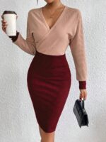 Rochie Scurta Corina in 2 culori Crem cu Grena