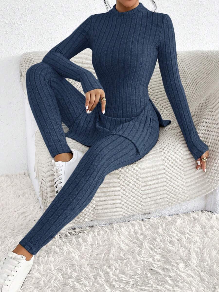Bataro 2 Compleu Bataro Bleumarin format din Bluza si Pantalon - imagine 1