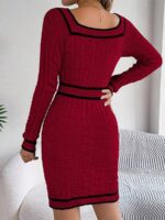 Rochie Scurta Tricotata Randi Rosie - imagine 2