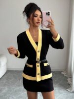 Cardigan Tricotat Adela Negru