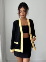 Cardigan Tricotat Adela Negru - imagine 3