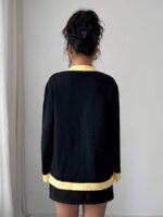 Cardigan Tricotat Adela Negru - imagine 2