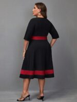 Rochie Scurta Ariela Neagra - Marimi Mari - imagine 2