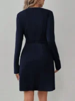 Rochie Scurta Cecina Bleumarin - imagine 2
