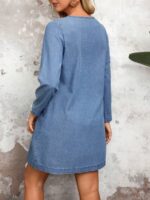 Rochie Scurta Iris Din Denim - imagine 2