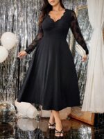 Rochie Midi Mara Neagra - Marimi Mari