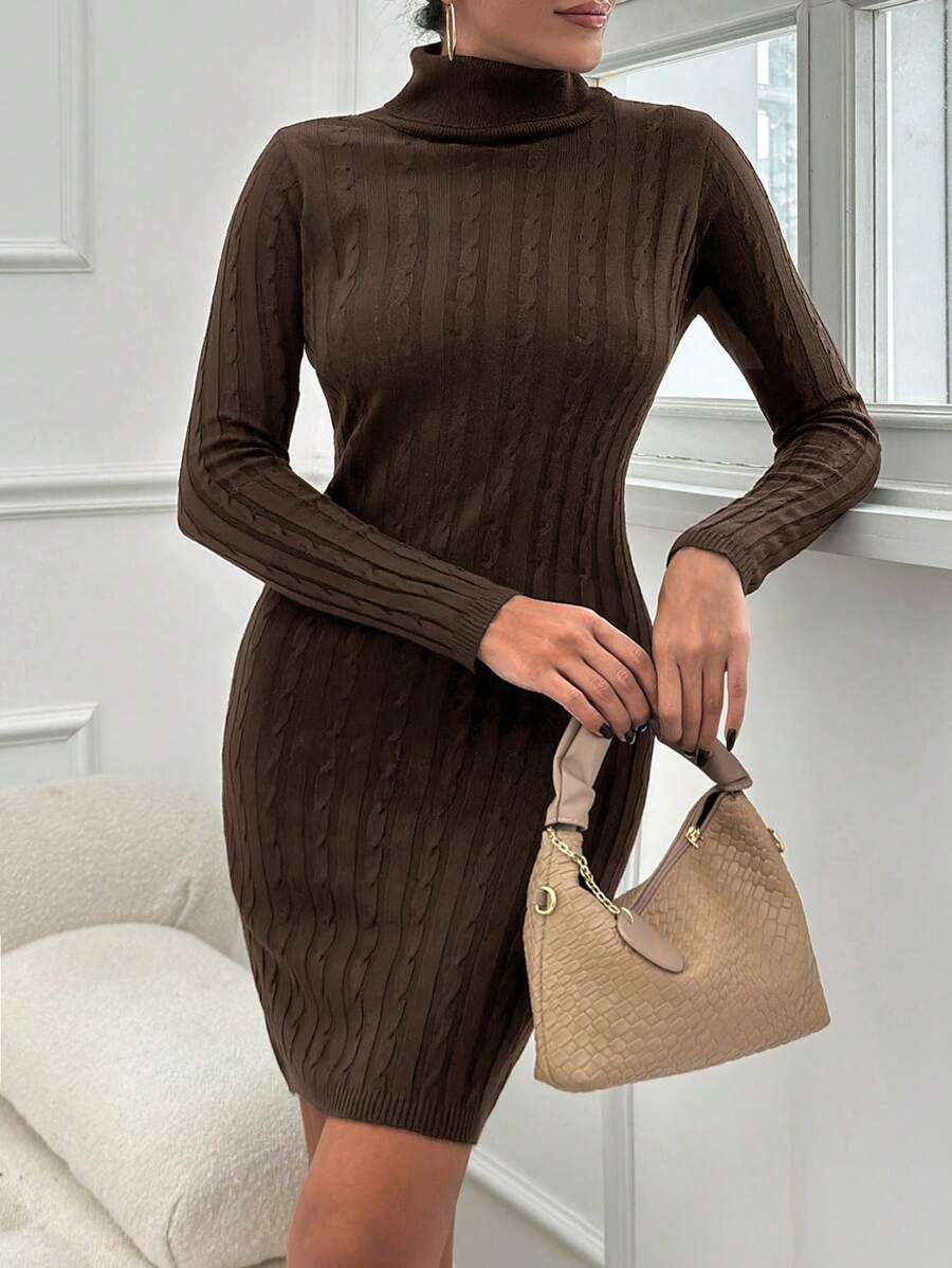 Pajar 1 Rochie Scurta Tricotata Pajar Maro - imagine 1