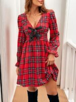 Rochie Scurta Veda Rosie cu Print Negru - imagine 2