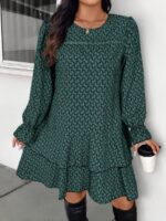 Rochie Scurta Alina Verde - Marimi Mari
