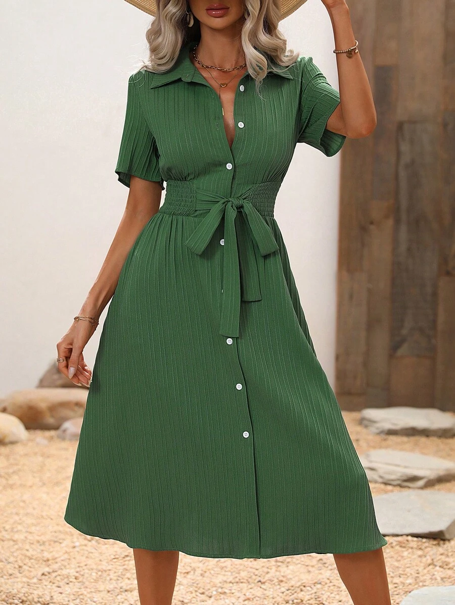 Abella 1 Rochie Midi Abella Verde - imagine 1