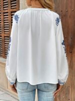 Bluza Dama Paulo Alba cu Print Albastru - imagine 2