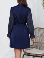 Rochie Scurta Daphne Bleumarin - imagine 2