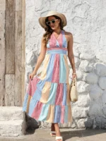 Rochie Lunga Viola Multicolora