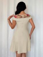 Rochie Scurta Esra Crem - imagine 2