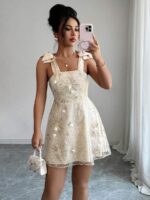 Rochie Scurta Costina Crem