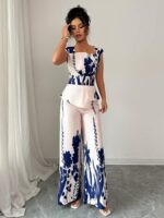 Compleu Manon Crem format din Top si Pantalon - imagine 3