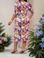 Rochie Midi Euzebia Multicolora - Marimi Mari - imagine 2