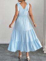 Rochie Lunga Daria Bleu - Marimi Mari - imagine 2
