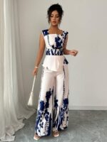 Compleu Manon Crem format din Top si Pantalon