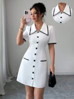 Rochie Scurta Abigael Alba
