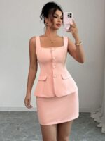 Rochie Scurta Tunes Roz - imagine 3