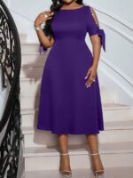 Rochie Midi Elwira Mov - Marimi Mari