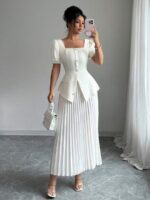 Rochie Lunga Lariza Crem