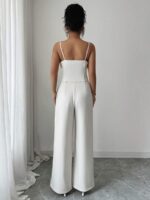 Compleu Armisa Alb format din Bluza si Pantalon - imagine 2