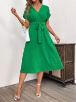 Rochie Midi Lisandra Verde - imagine 3